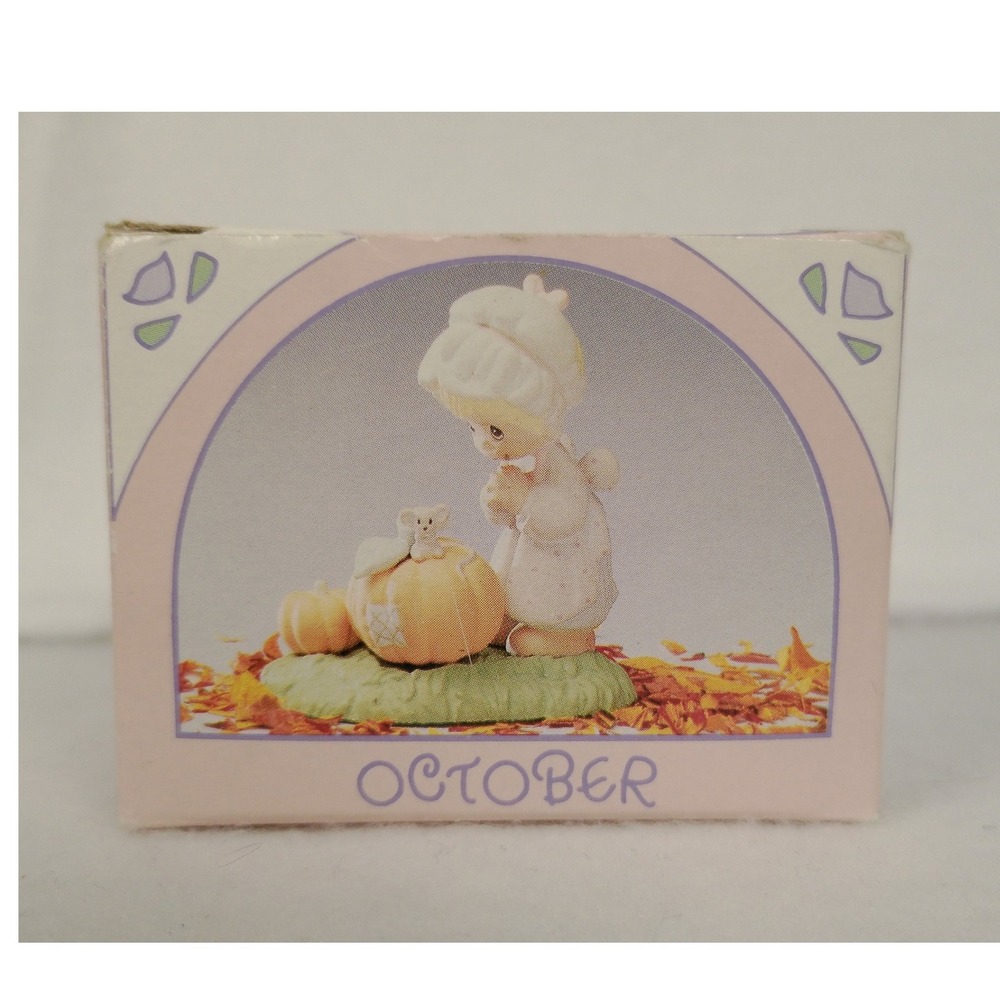 New Vintage 1989 Precious Moments October Miniature Monthly‎ Figurine